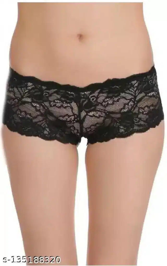 Net Briefs for Women (Black, XXL)