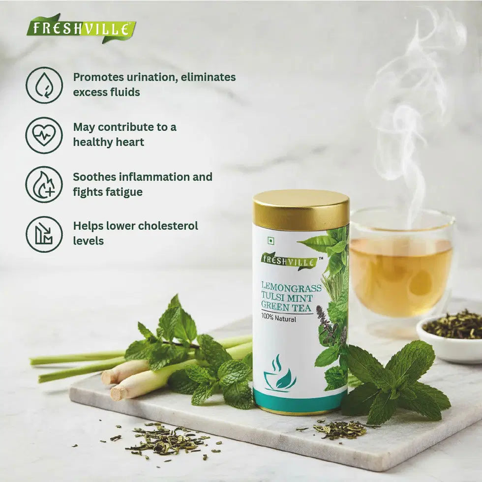 Freshville Lemongrass Tulsi Mint Green Tea