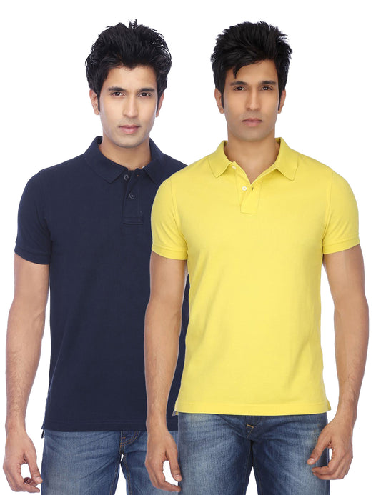 Ketex Cotton Blend Half Sleeves Polo Tshirt (Pack of 2)
