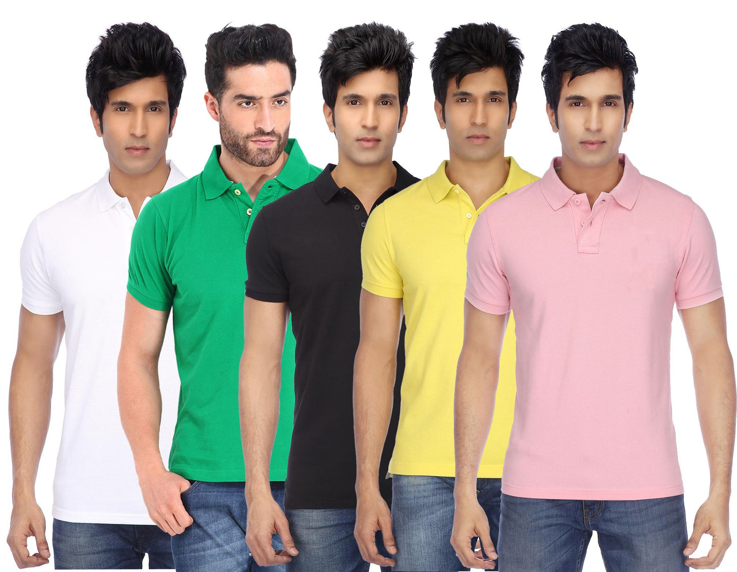 Ketex Cotton Blend Half Sleeves Polo Tshirt (Pack of 5)