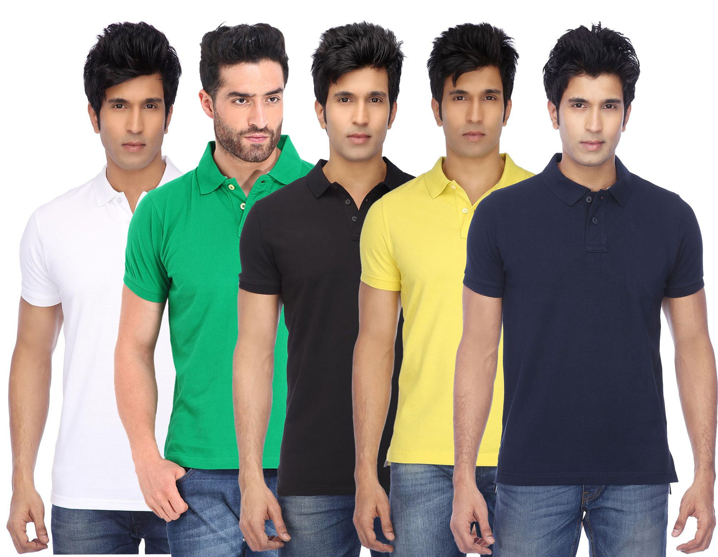 Ketex Cotton Blend Half Sleeves Polo Tshirt (Pack of 5)