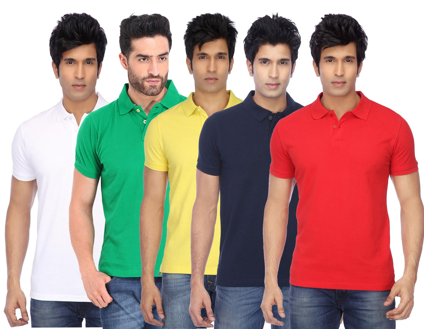Ketex Cotton Blend Half Sleeves Polo Tshirt (Pack of 5)