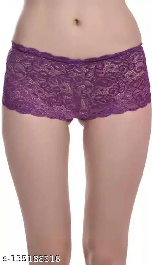 Net Briefs for Women (Purple, 4XL)