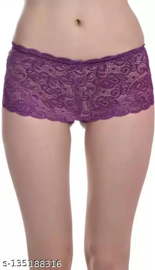 Net Briefs for Women (Purple, M)