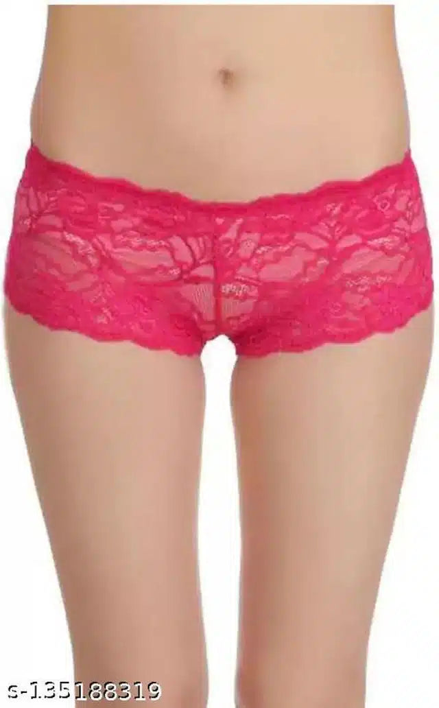 Net Briefs for Women (Pink, M)