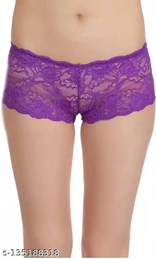 Net Briefs for Women (Purple, XS)