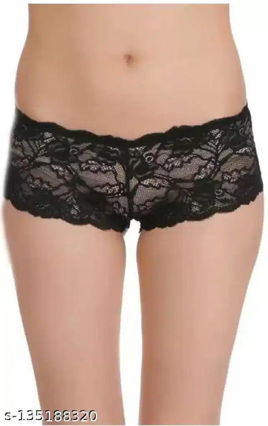 Net Briefs for Women (Black, L)